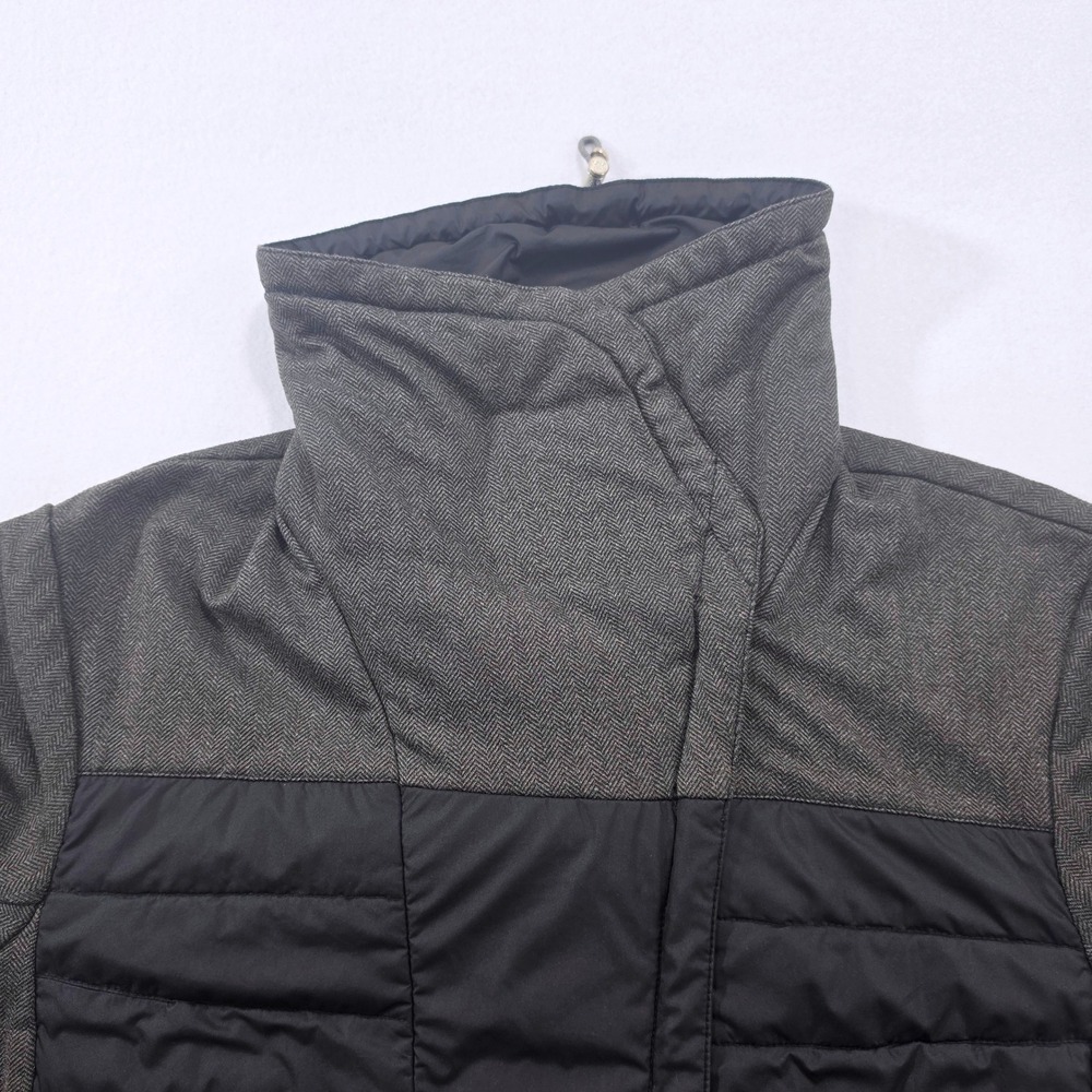 Helly Hansen Hybrid Puffer Jacket Herringbone Quilted Funnel Neck Black Women L - Picture 11 of 16